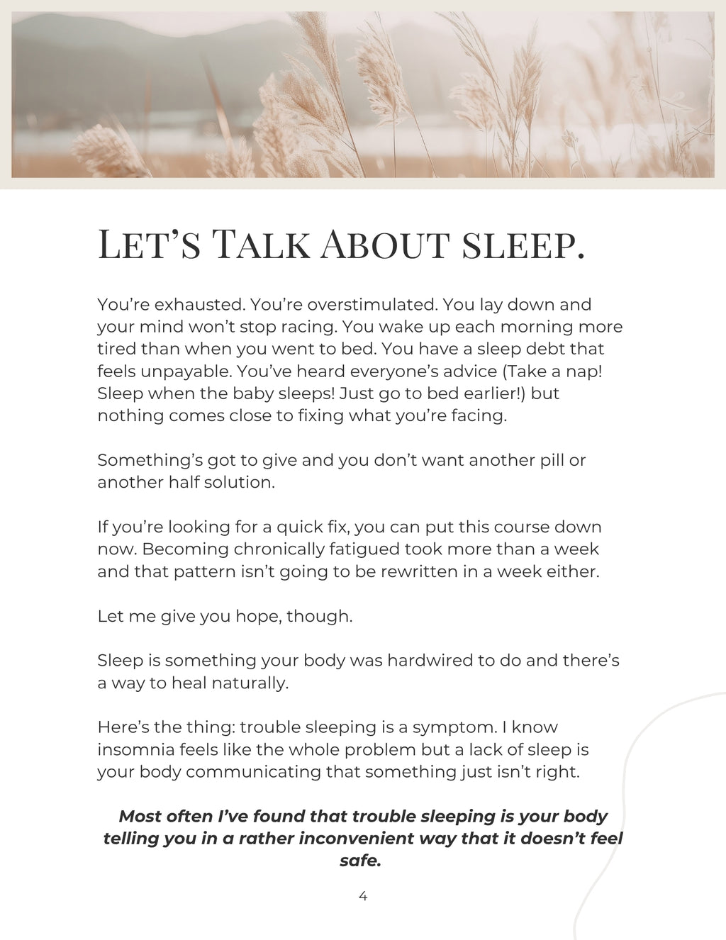 Six Weeks to Better Sleep Course